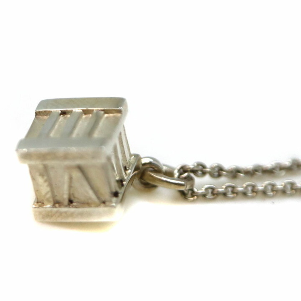 TIFFANY Co Atlas Cube Necklace Silver Accessory Lightly Kantei kyoku Akanebe